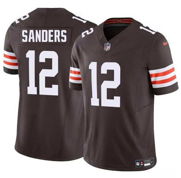 Men & Women & Youth Cleveland Browns #12 Shedeur Sanders Brown 2025 F.U.S.E. Vapor Limited Stitched Jersey